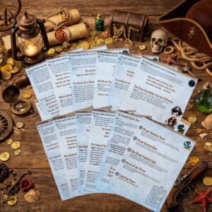 Pirate Treasure Hunt printable scavenger hunt for kids
