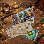 Pirate adventure scavenger hunt printable kit with clue sheets, treasure map, and pirate tasks for children