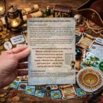 Printable pirate scavenger hunt story sheet for game leader with pirate tale and treasure quest introduction