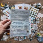 Astronaut treasure hunt printable kit for kids with space themed clues and birthday party games