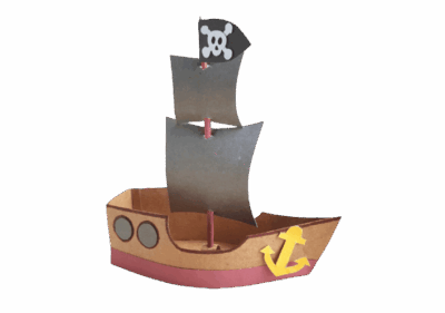 DIY paper pirate ship craft for kids