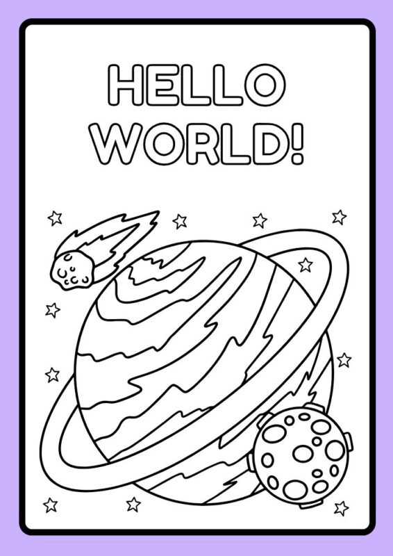 Easy astronaut coloring page to print