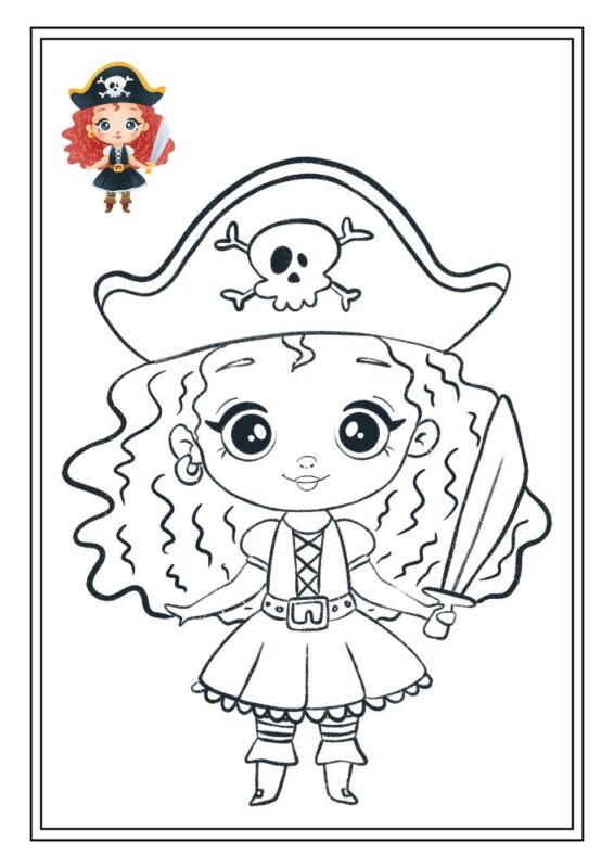 Treasure chest pirate coloring page printable