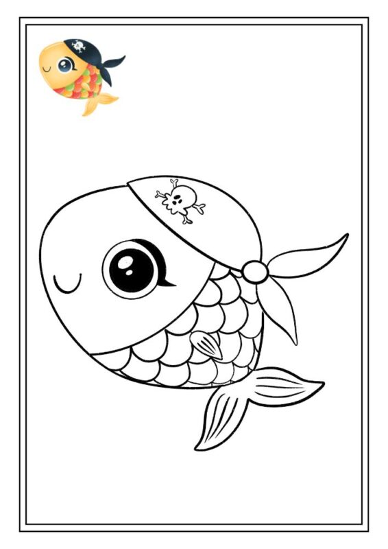 Free pirate coloring book page printable