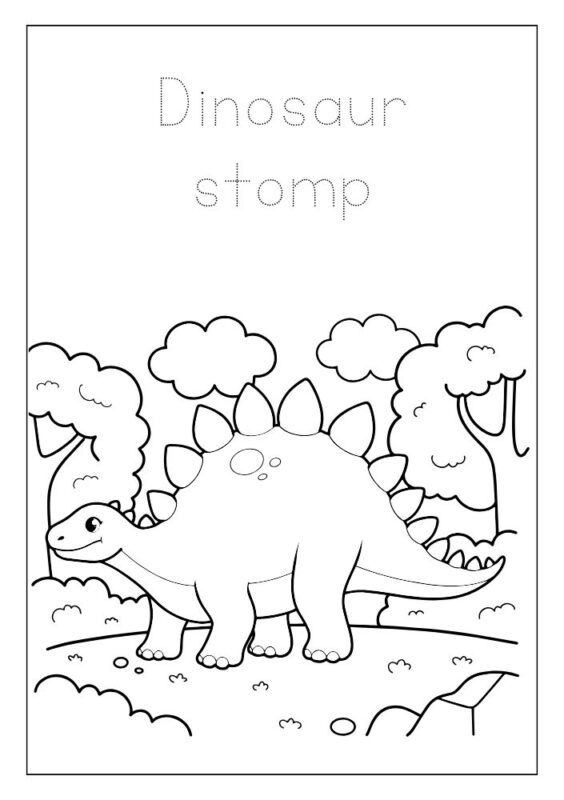 Triceratops coloring page printable PDF