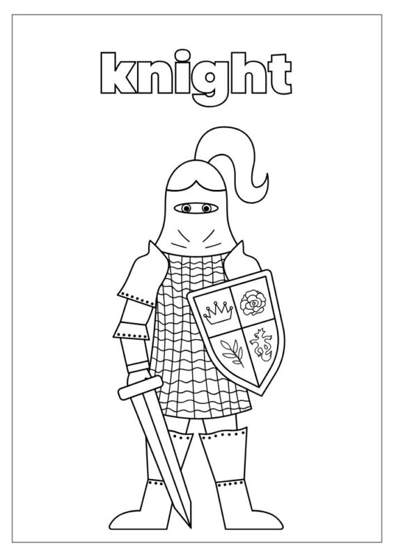 Princess fairy tale coloring page for children