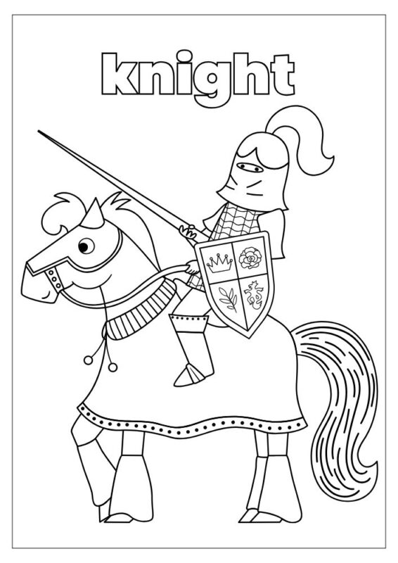 Fairy tale castle coloring page for kids