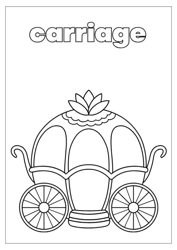 Magical fairy tale coloring book page for kids