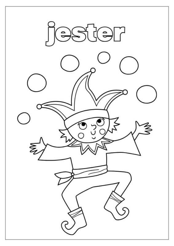 Storybook fairy tale coloring page printable