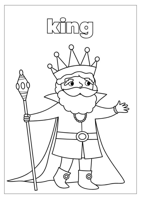 Kids fairy tale coloring pages printable PDF