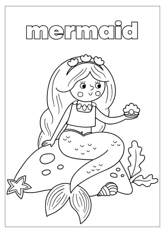 Whimsical fairy tale coloring page for children