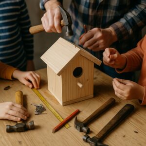 Building a Wooden Birdhouse – Family DIY Winter Craft Project