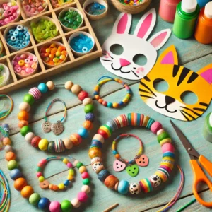 Funny animal masks made from paper plates