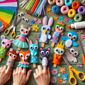 Felt finger puppets for kids