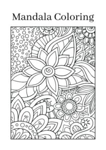Relaxing mandala coloring page for kids