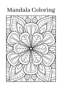 Simple mandala coloring page for children