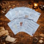 Detective scavenger hunt printable game sheets for kids with clue stations and mystery activities