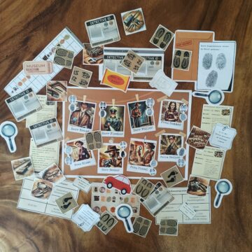 Detective Scavenger Hunt Puzzle, Suspect Card, Notes