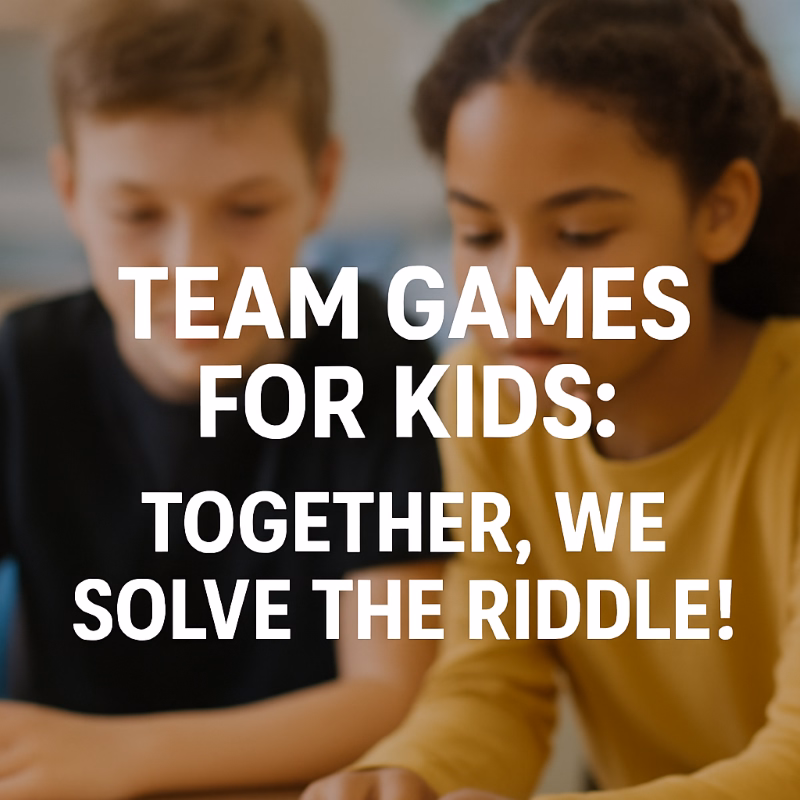 Kids working together on a team challenge during a fun cooperative game, promoting problem-solving and teamwork