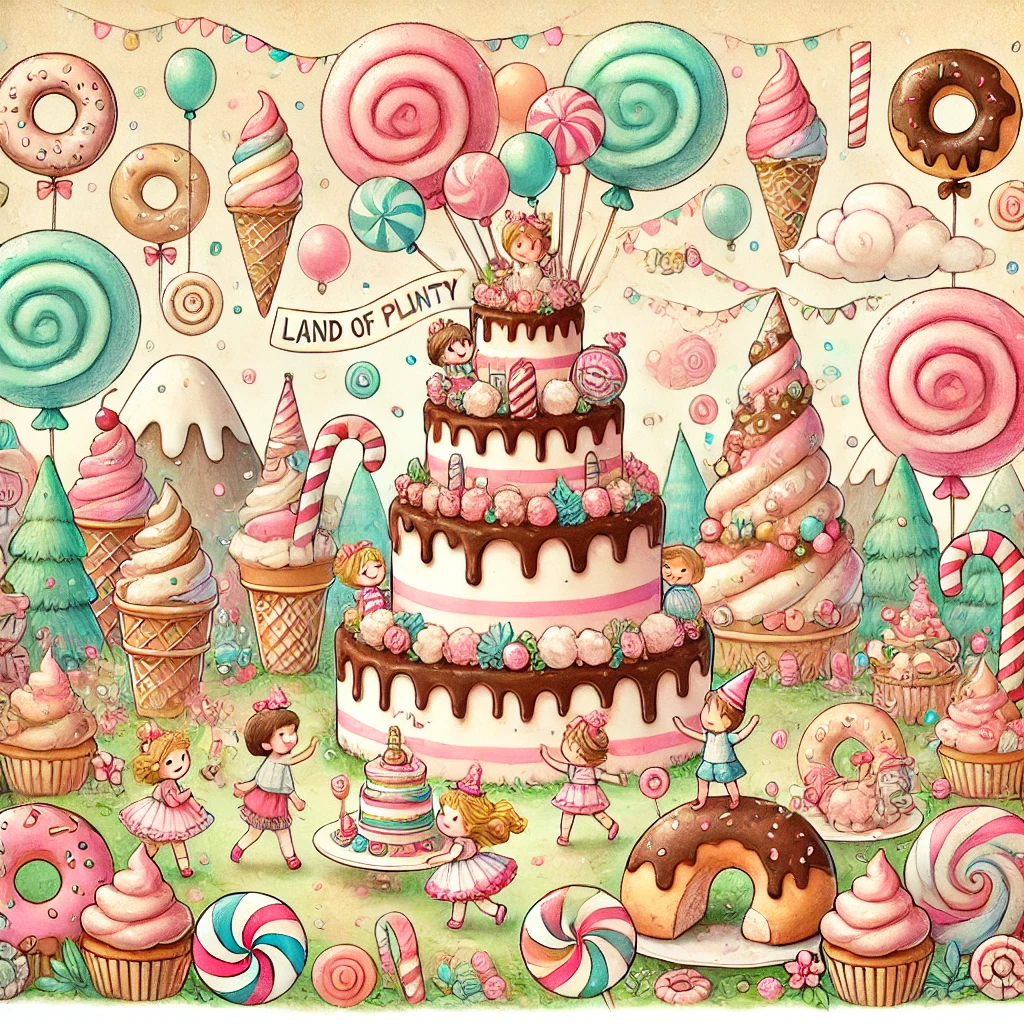 kindergeburtstag-schlaraffenland-feier-illustration