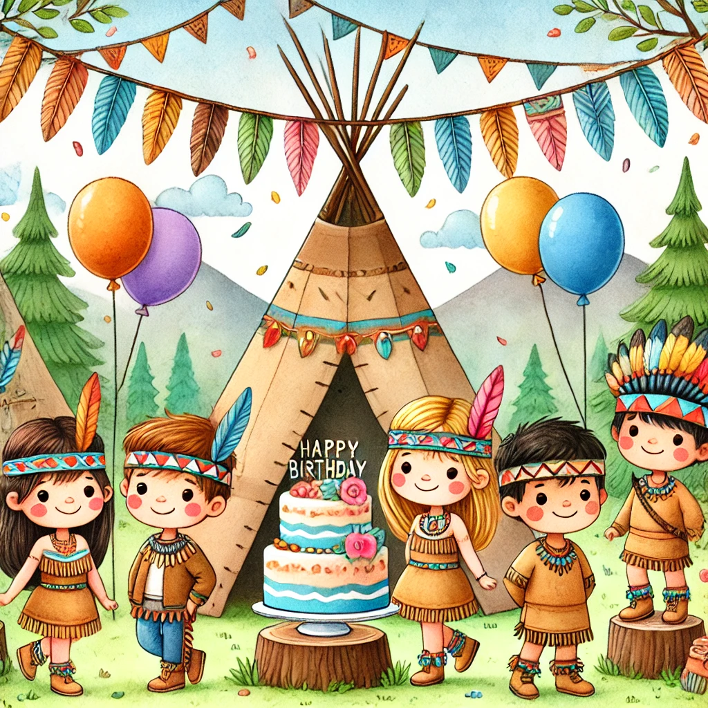 kindergeburtstag-indianer-feier