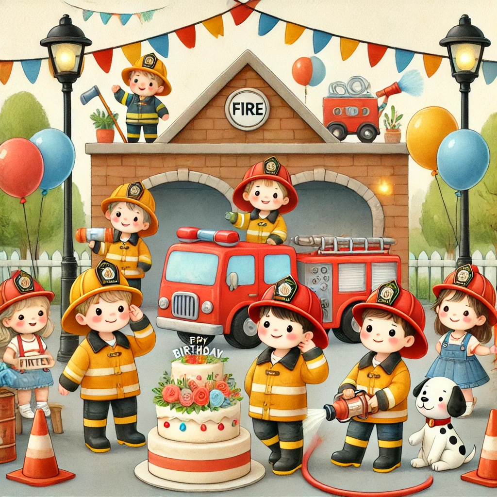 kindergeburtstag-feuerwehr-feier-illustration