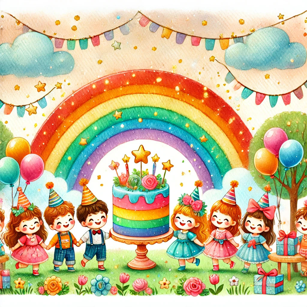 kindergeburtstag-regenbogen-feier-illustration