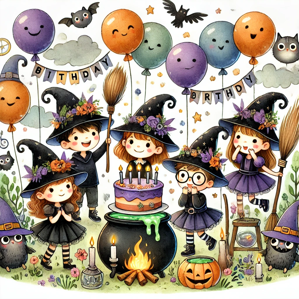 kindergeburtstag-hexen-feier-illustration