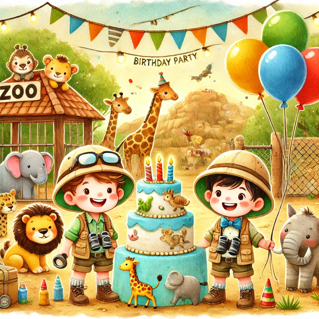 kindergeburtstag-zoo-feier-illustration