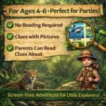Jungle scavenger hunt for kids ages 4 to 6 with picture clues and no reading required