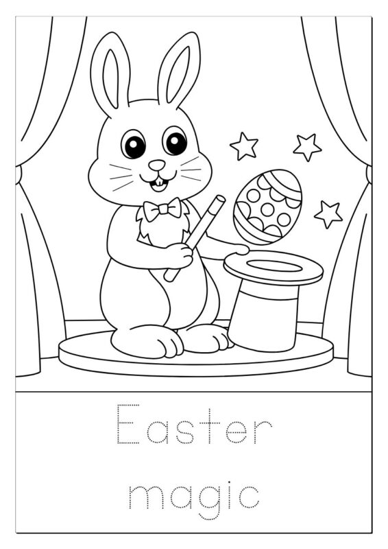 Easter egg coloring page with fun patterns and decorations