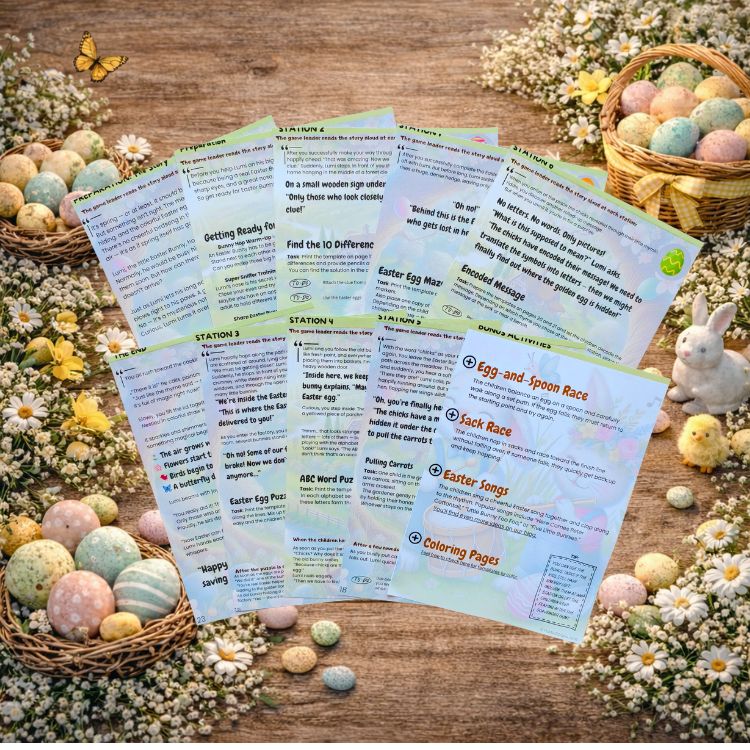 Easter Scavenger Hunt kit printable games preview