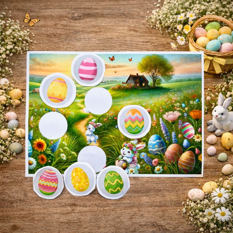 Easter treasure map printable scavenger hunt preview