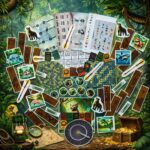 Printable jungle scavenger hunt clue cards and puzzle sheets for a fun kids treasure hunt game