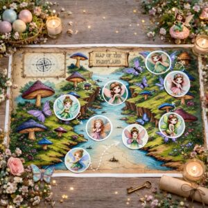 Fairyland treasure map printable for kids scavenger hunt