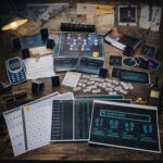 Printable spy scavenger hunt station sheets with detective puzzles and secret agent challenges for kids