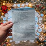 Winter scavenger hunt story page for kids featuring Frost King adventure and treasure hunt storyline