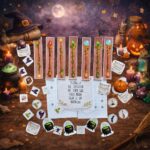 Printable witch treasure map with magical symbols, potion icons and Halloween elements used in a witch-themed scavenger hunt for children