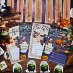 Magic wand code puzzle for a witch scavenger hunt, featuring enchanted wands, secret messages and magical decoding tasks for kids