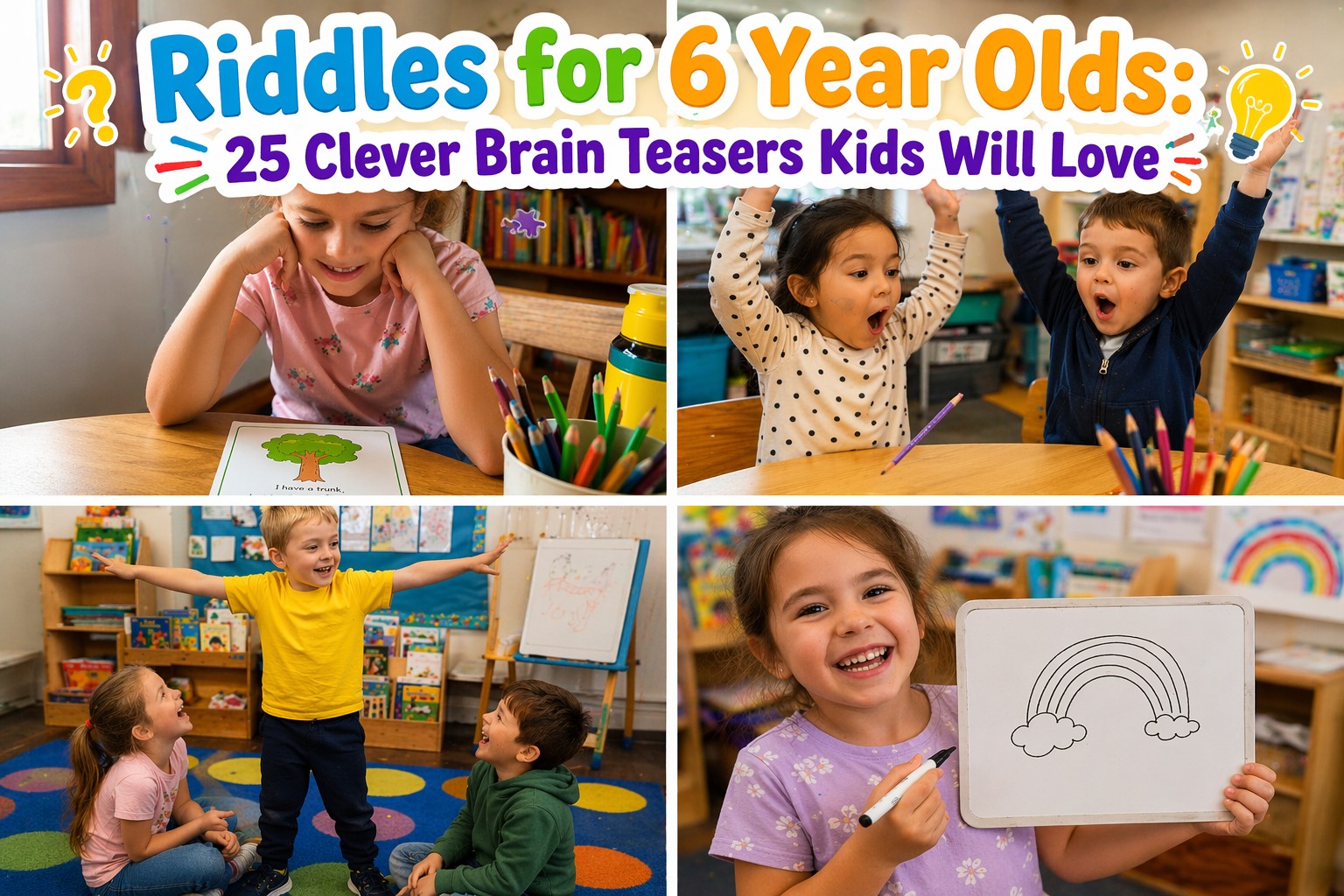 Riddles for 6 Year Olds: 25 Clever Brain Teasers Kids Will Love