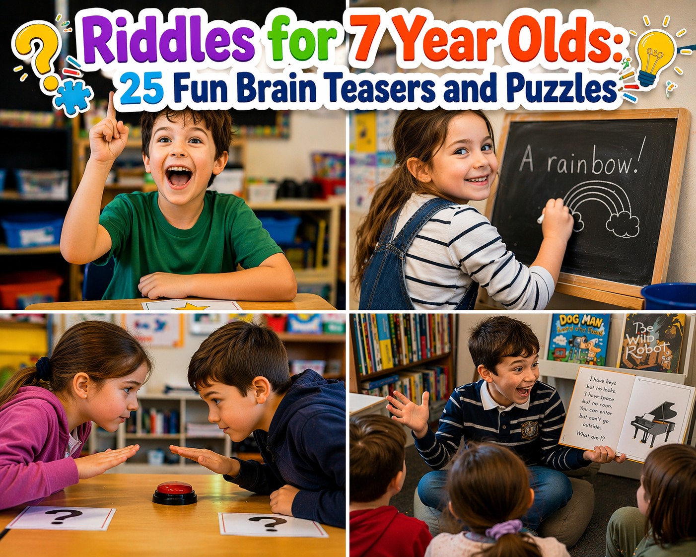 Riddles for 7 Year Olds: 25 Fun Brain Teasers and Puzzles