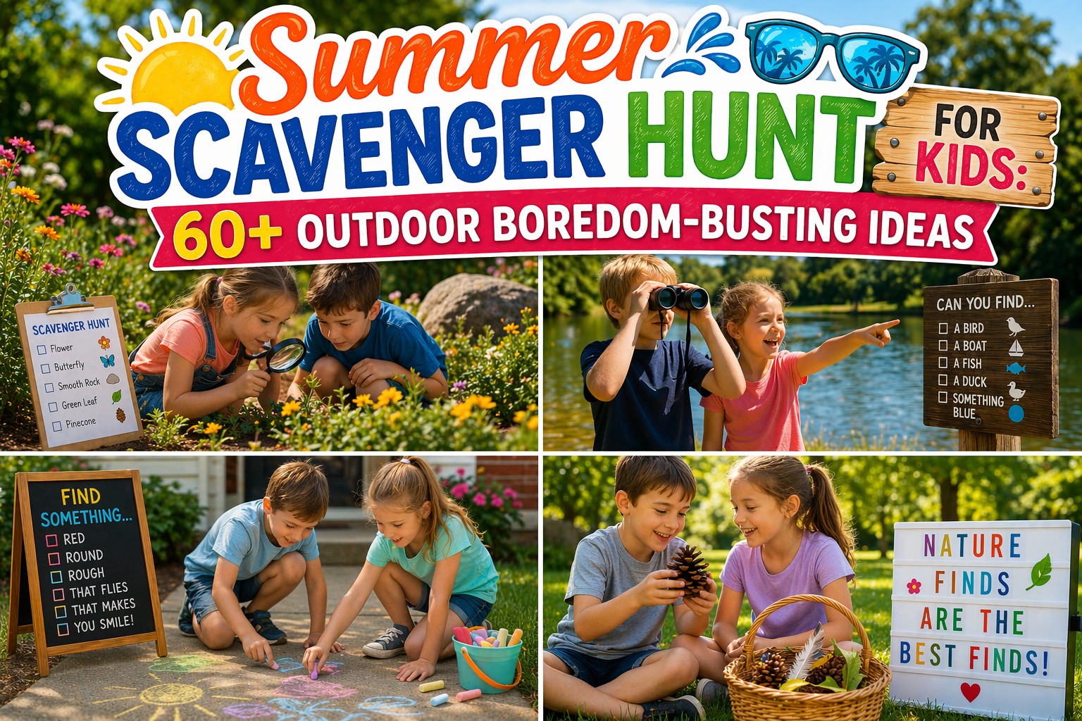 Summer Scavenger Hunt for Kids: 60+ Outdoor Boredom-Busting Ideas