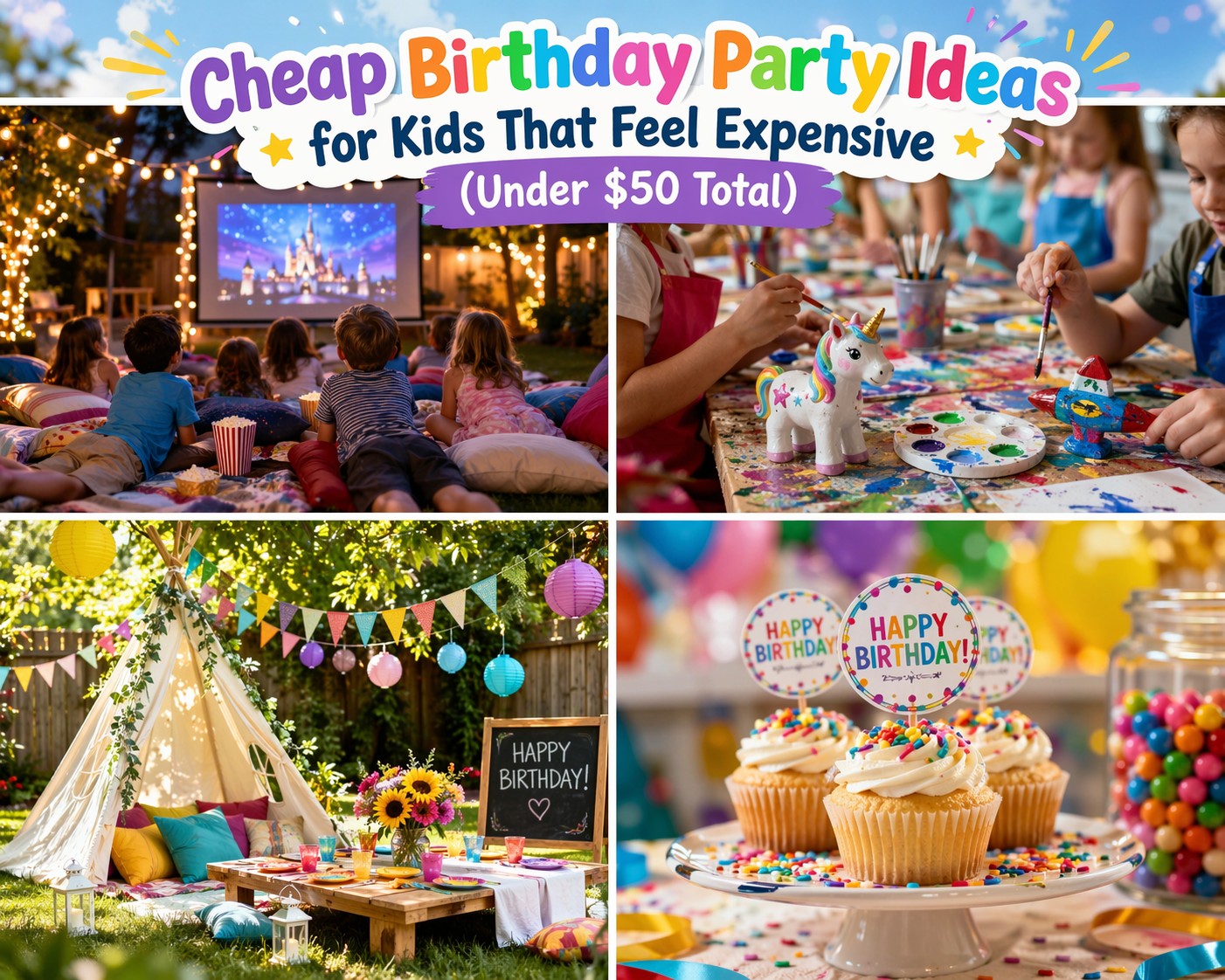 Cheap Birthday Party Ideas for Kids That Feel Expensive (Under $50 Total)
