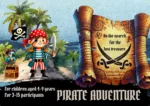 Pirate Adventure printable treasure hunt for children aged 4–9, for 3–15 participants