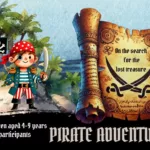 Pirate Adventure printable treasure hunt for children aged 4–9, for 3–15 participants